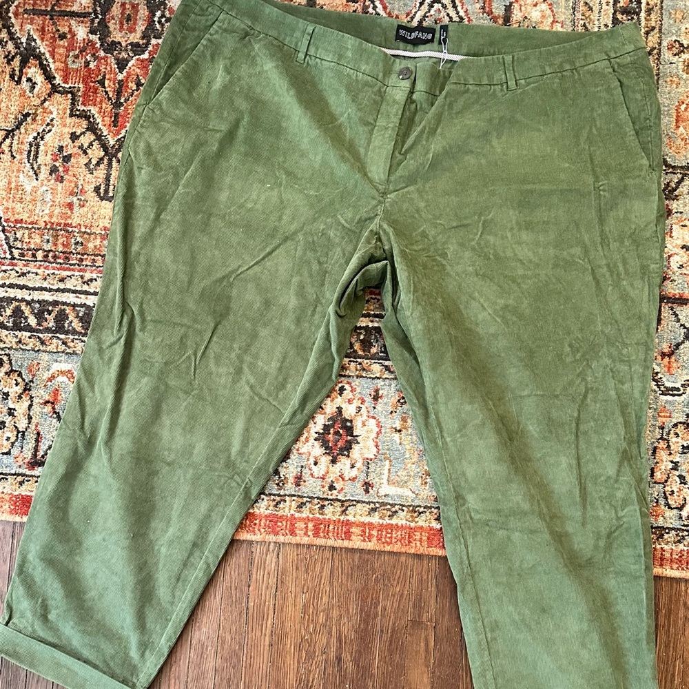 Wildfang brand corduroy green pants